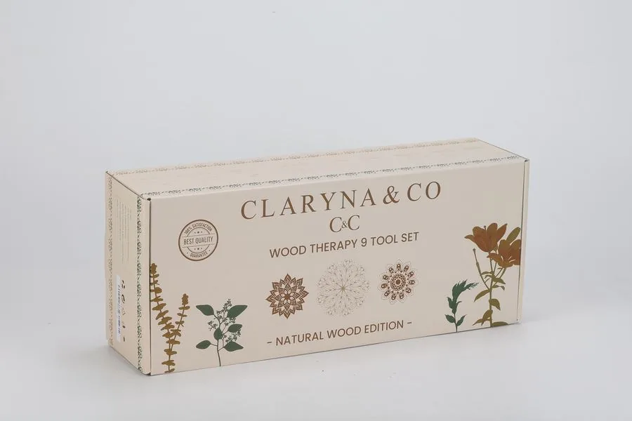 Caja del kit de maderoterapia 9 piezas Claryna & Co