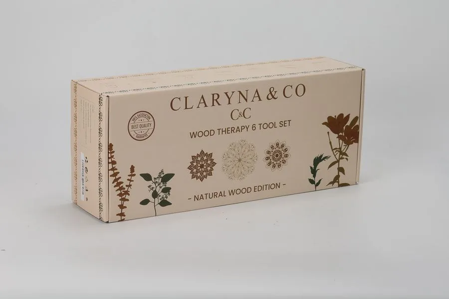 Caja del kit de maderoterapia 6 piezas Claryna & Co